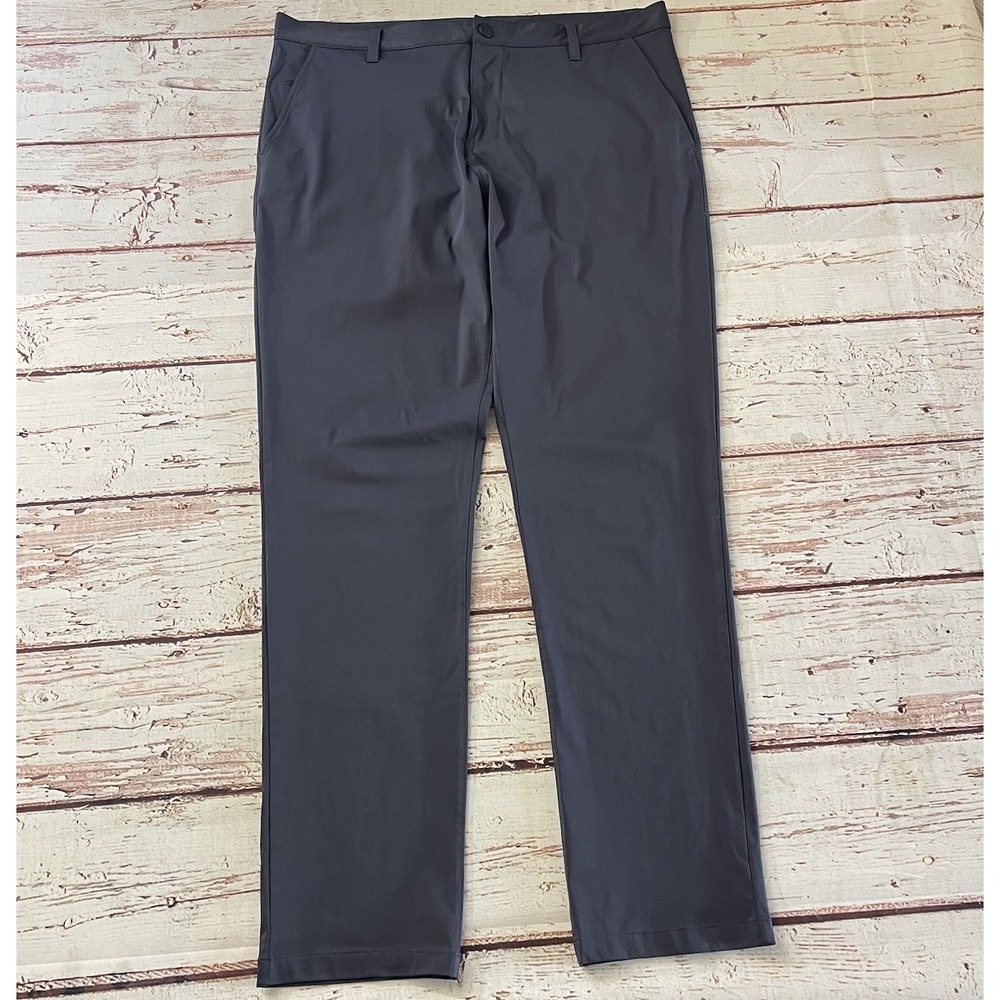 Rhone‎ Mens Slim Commuter Pants Iron Blue Performance Size 36x33 Casual
